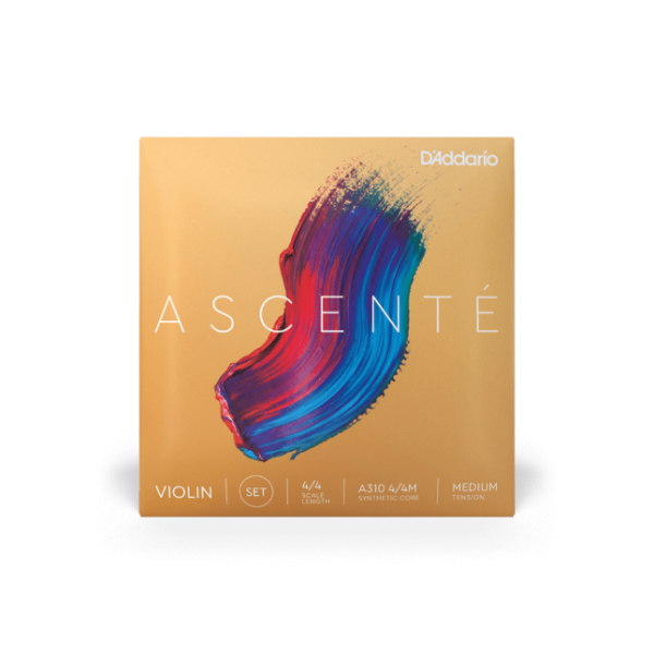 D`Addario - Ascenté Violin String Set - 4/4 Scale - Medium Tension